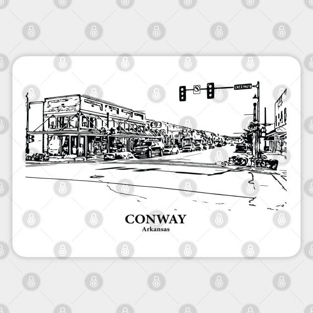 Conway - Arkansas Sticker by Lakeric